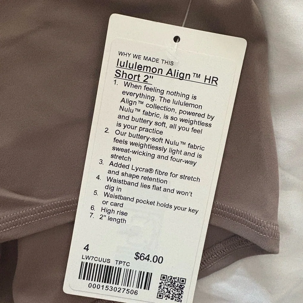 Lululemon Brown High-Waisted Shorts - Picture 2 of 3